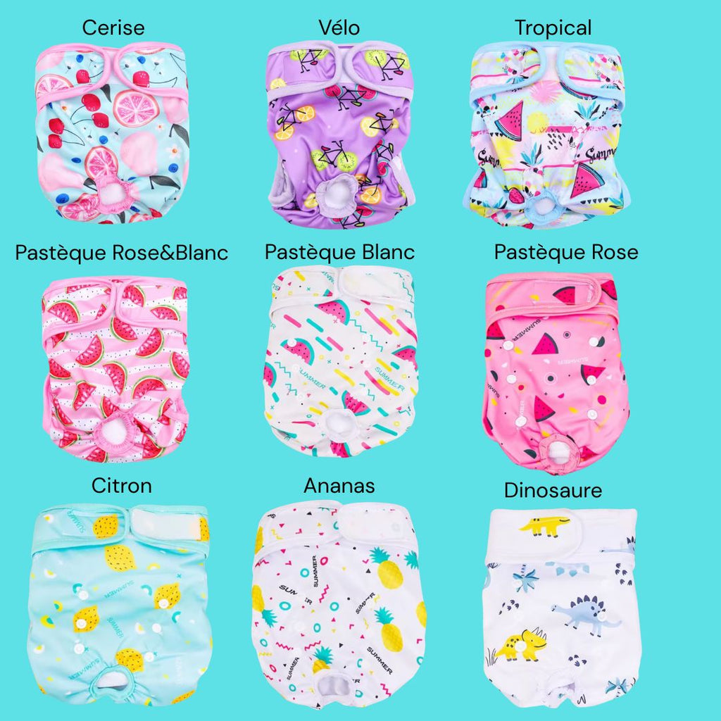 Couche pour chiens lavable - femelle