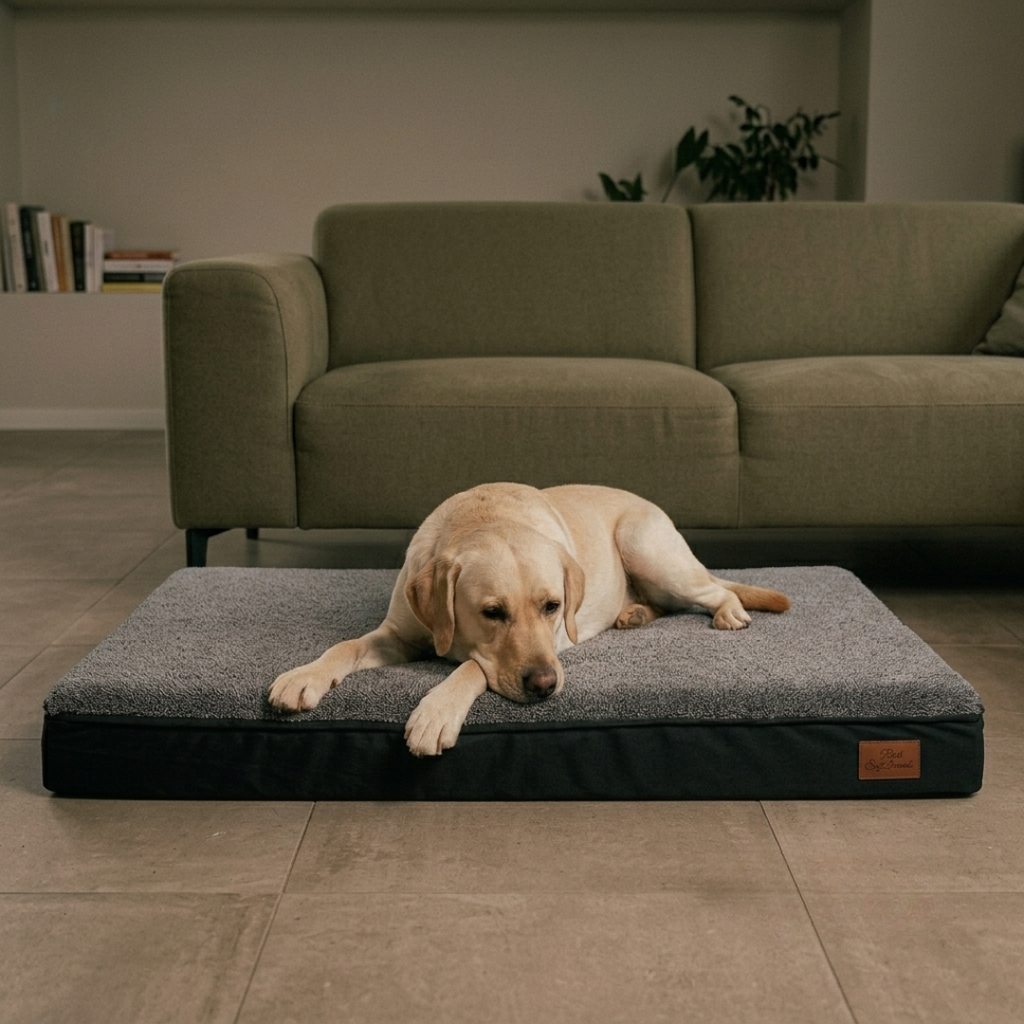Panier chien XL orthopédique gris